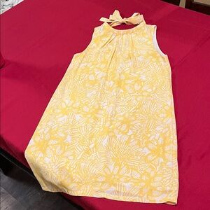 H&M Yellow Floral Dress falls to the knee